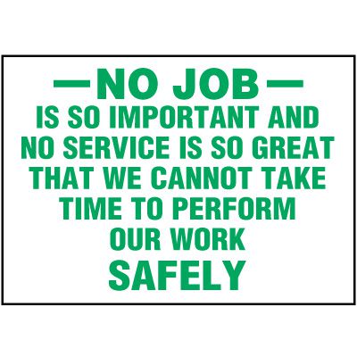 Perform Work Safely Label