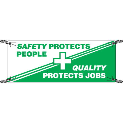 Safety Slogan Banners - Safety Protects People
