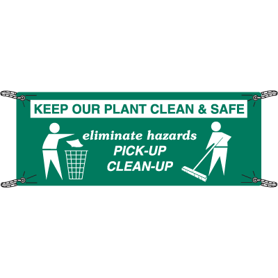 Keep Our Plant Clean & Safe Safety Slogan Banners