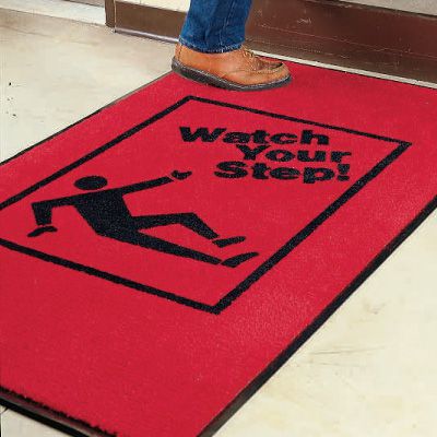 Safety Slogan Carpet Mat - Watch Your Step