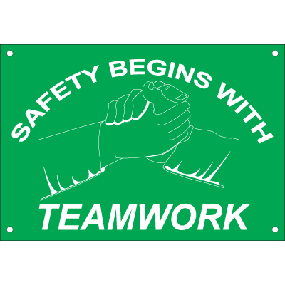 Safety Begins with Teamwork Safety Slogan Wallcharts
