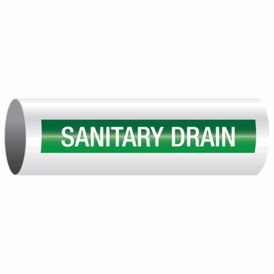 Sanitary Drain - Opti-Code® Self-Adhesive Pipe Markers