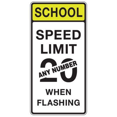 School Speed Limit - Semi-Custom School Zone Speed Limit Signs