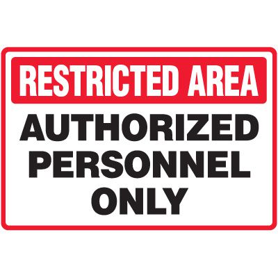 Restricted Area Floor Marker