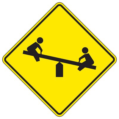 Playground Sign - Seesaw Graphic