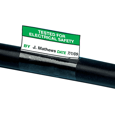 Tested For Electrical Safety Write-On Cable Markers