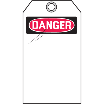 Self-Laminating Tags - Danger Header Only