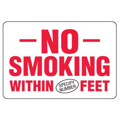Semi-Custom Eco-Friendly Signs - No Smoking