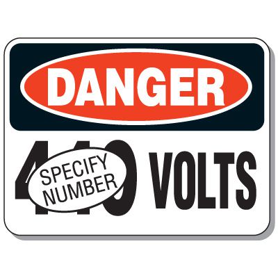 Semi-Custom Electrical Safety Signs