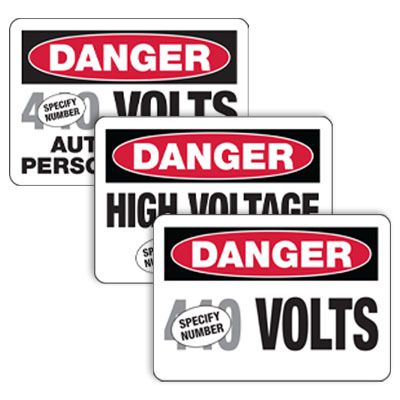 Semi-Custom Electrical Safety Signs