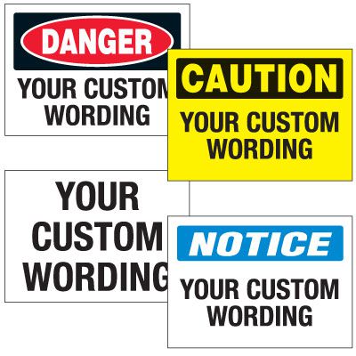 Semi-Custom Engraved Signs