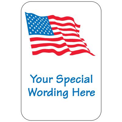 Semi-Custom Worded Signs - American Flag