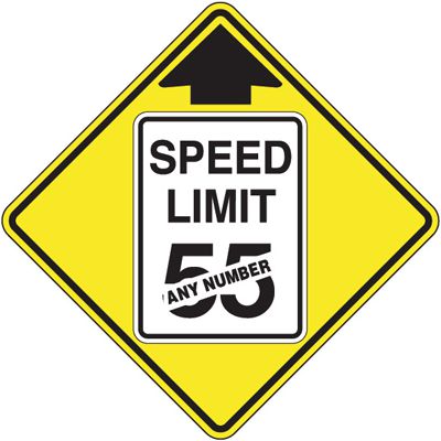 Semi-Custom Reduced Speed Ahead Sign