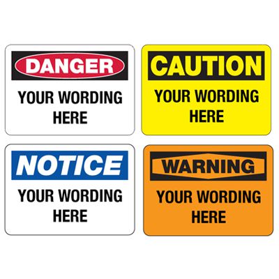 Semi-Custom Safety Signs