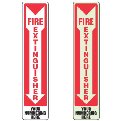 Semi-Custom Slim-Line Fire Extinguisher Sign