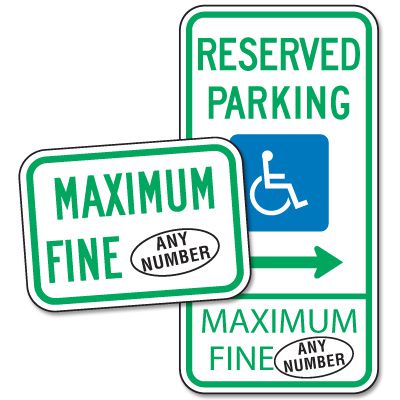 Semi-Custom Maryland Handicap Parking Signs