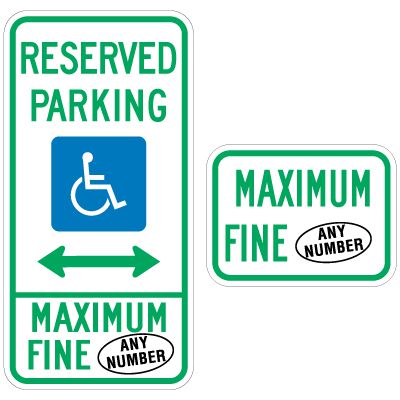 Semi-Custom Handicap Parking Signs