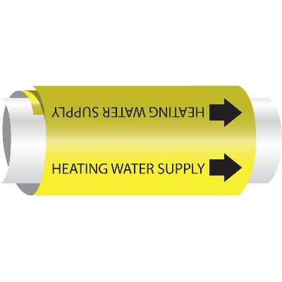 Heating Water Supply - Setmark® Snap-Around Pipe Markers