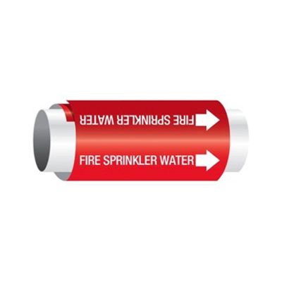 Fire Sprinkler Water - Setmark® Snap-Around Pipe Markers