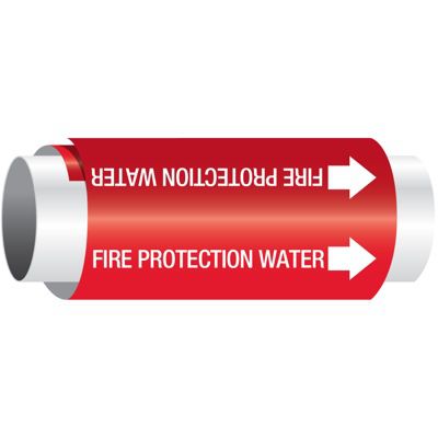 Fire Protection Water - Setmark® Snap-Around Pipe Markers