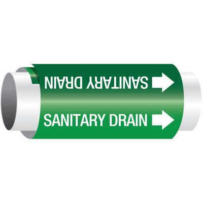 Sanitary Drain - Setmark® Snap-Around Pipe Markers