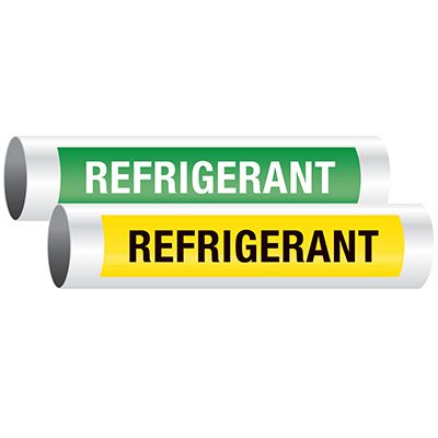 Economy Self-Adhesive Pipe Markers - Refrigerant