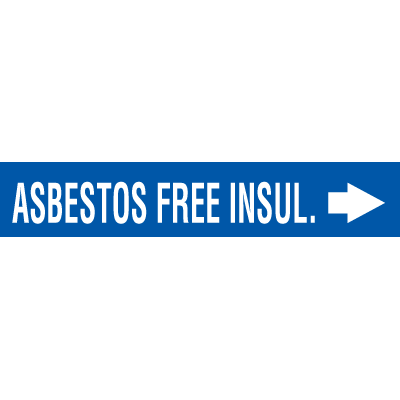 Asbestos Free Insul. - Economy Self-Adhesive Pipe Markers