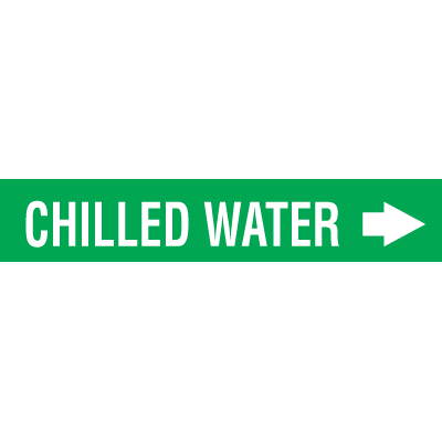 Chilled Water - Economy Self-Adhesive Pipe Markers