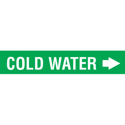Cold Water - Economy Self-Adhesive Pipe Markers