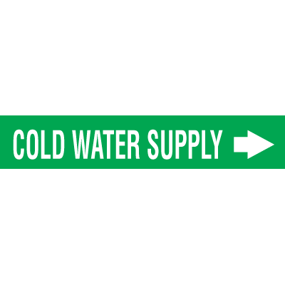 Cold Water Supply - Economy Self-Adhesive Pipe Markers