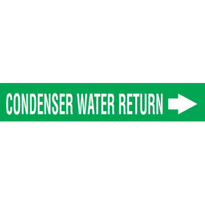 Condenser Water Return - Economy Self-Adhesive Pipe Markers