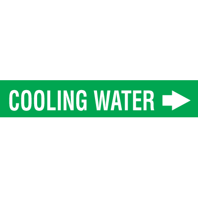 Cooling Water -  Economy Self-Adhesive Pipe Markers