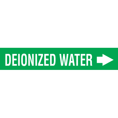 Deionized Water -  Economy Self-Adhesive Pipe Markers