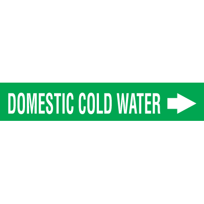 Domestic Cold Water - Economy Self-Adhesive Pipe Markers