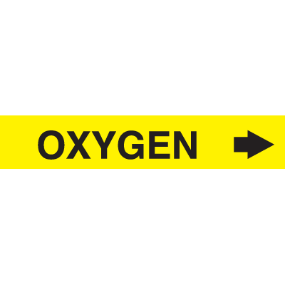 Oxygen - Economy Self-Adhesive Pipe Markers