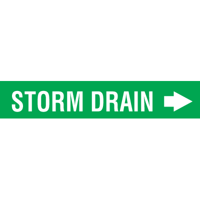 Storm Drain - Economy Self-Adhesive Pipe Markers