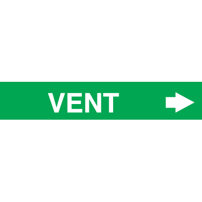 Vent - Economy Self-Adhesive Pipe Markers