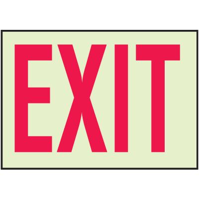 Luminous Exit and Path Marker Signs - Exit
