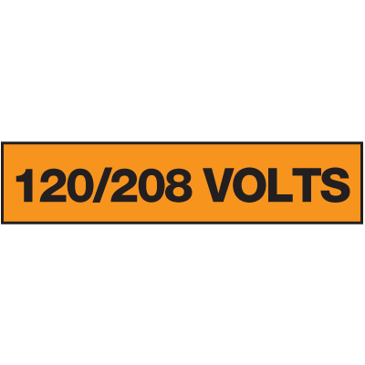 Emedco Sign Value Packs For Electrical Marking - 120/208 Volts