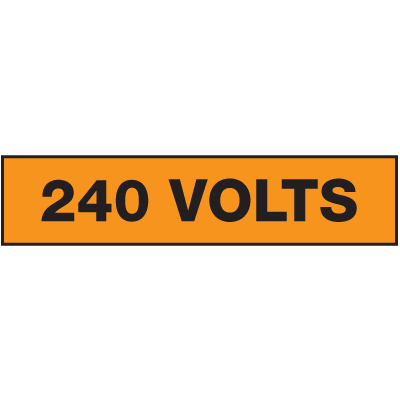 Emedco Sign Value Packs For Electrical Marking - 240 Volts