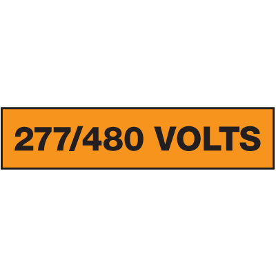 Emedco Sign Value Packs For Electrical Marking - 277/480 Volts