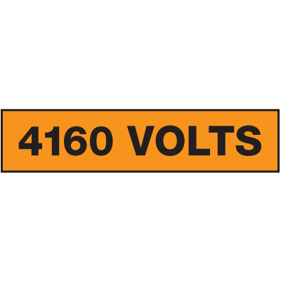 Emedco Sign Value Packs For Electrical Marking - 4160 Volts