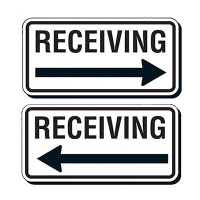 Shipping & Receiving Arrow Signs - Receiving