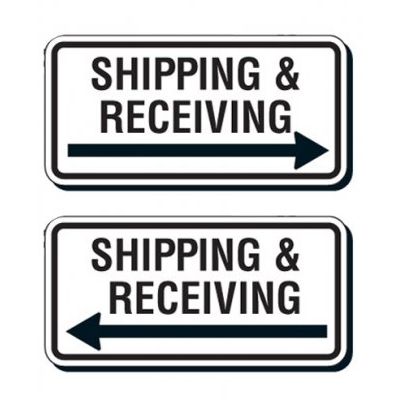 Shipping and Receiving Arrow Signs - Shipping & Receiving