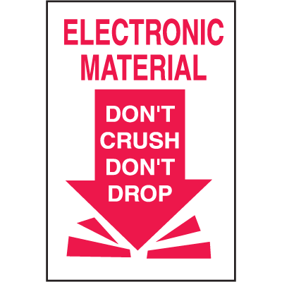 Shipping Labels -Electronic Material Don't Crush Don't Drop