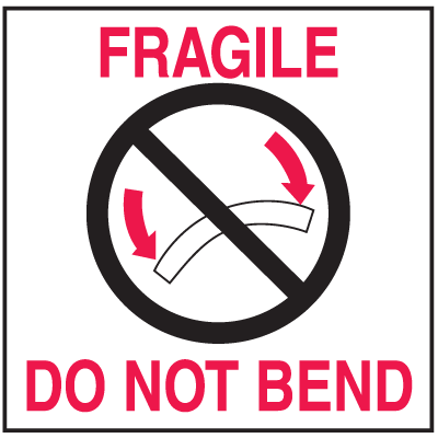 Shipping Labels - Fragile Do Not Bend