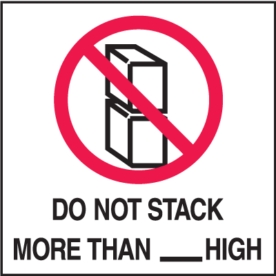 Shipping Labels - Do Not Stack More Than __ High