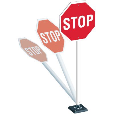 STOP - 24" H x 24" W Plastic Engineer-Grade Traffic Control Sign System