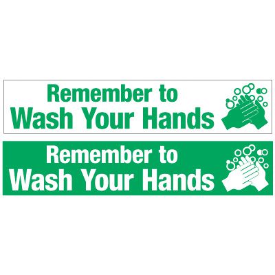 Slogan Mirror Labels - Remember To Wash Your Hands