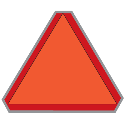 Reflective Slow Moving Vehicle Sign - Orange